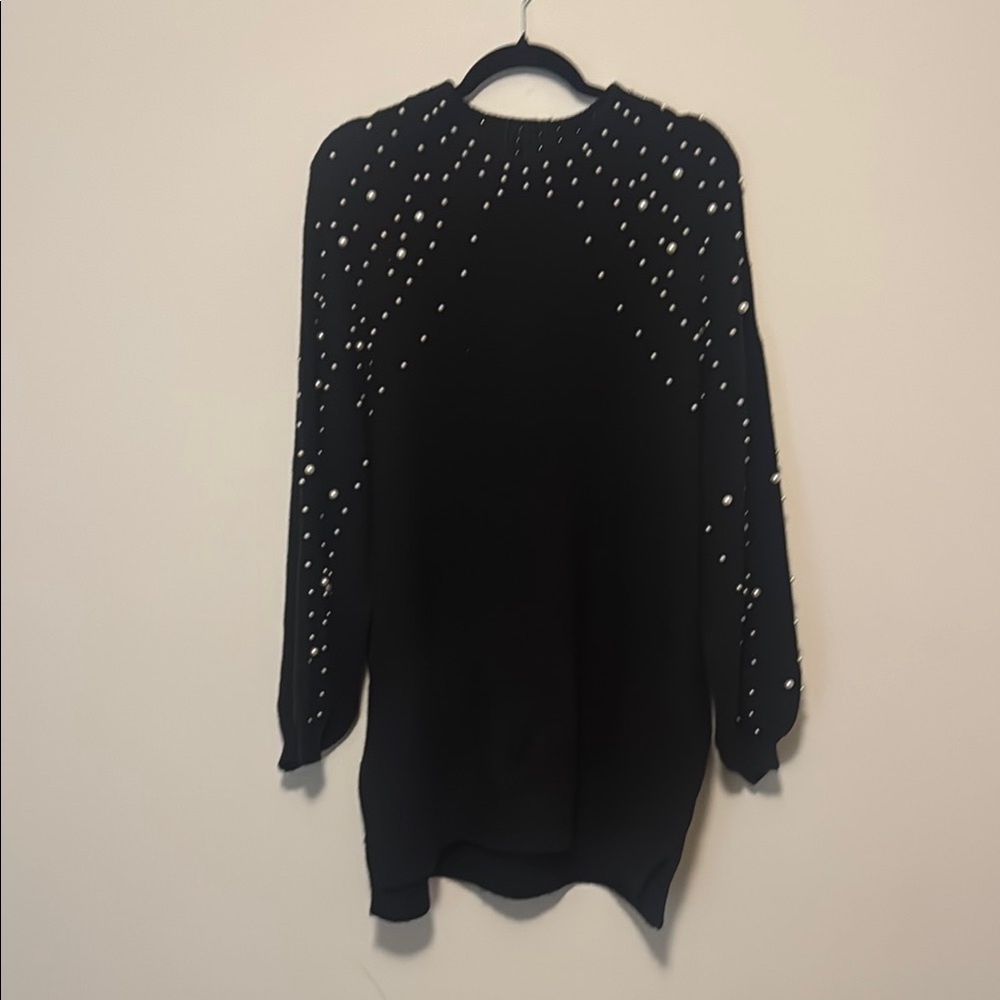Elegant Black Pearl Women's Dress